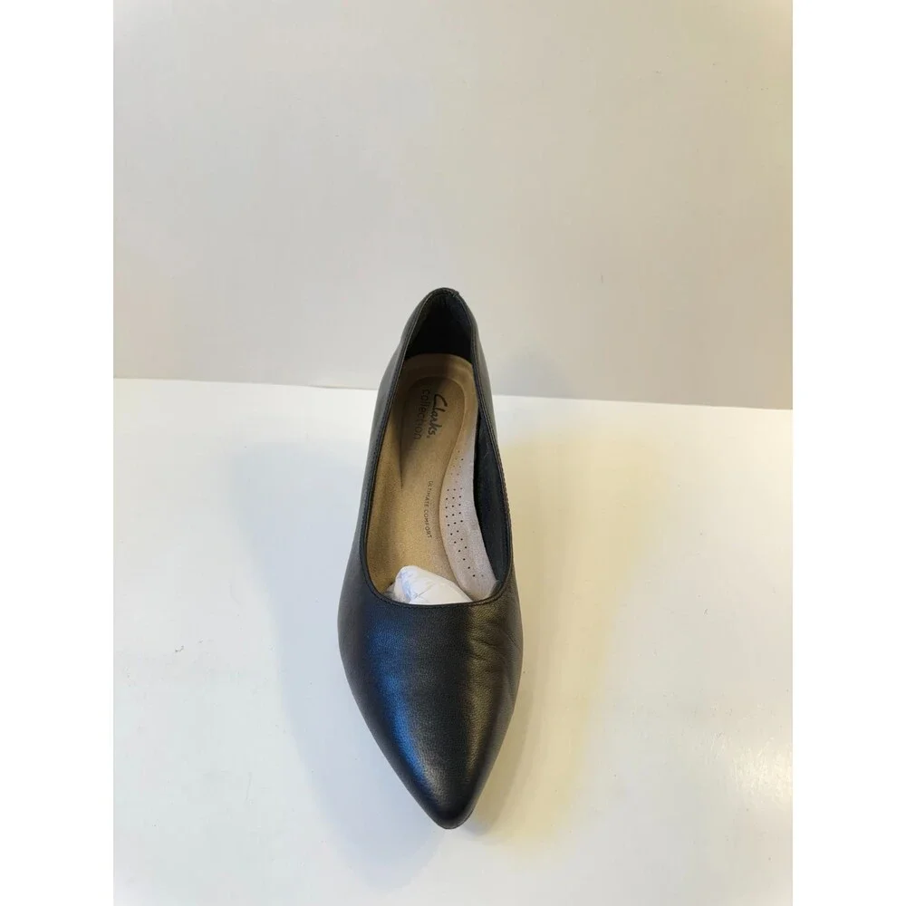 Clarks Womens Heels Black Leather US 9